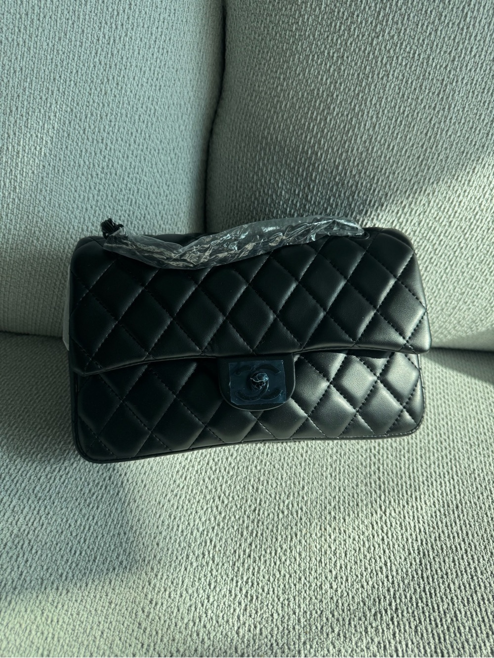 Classic double flap bag black on black - Picture 2 of 5